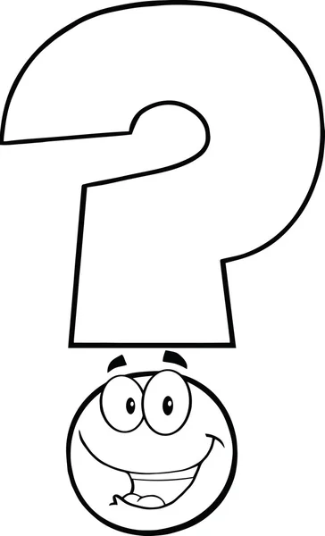 Punto de interrogación blanco — Vector de stock