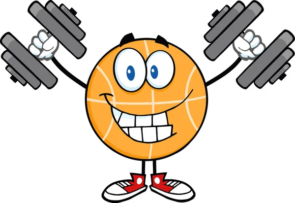 Training With Dumbbells. — Stock Vector