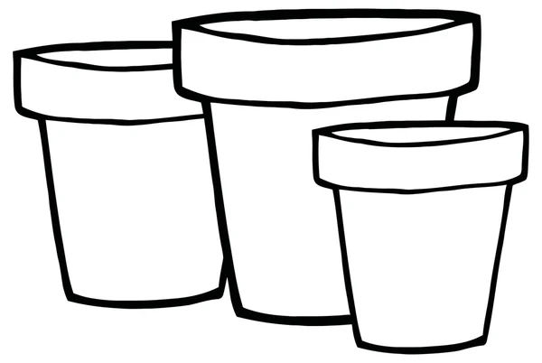 Macetas de terracota — Vector de stock