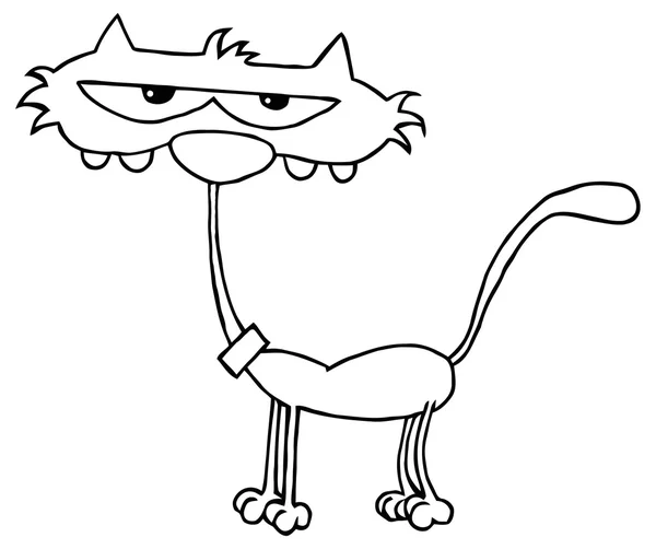 Personaje de dibujos animados gato — Vector de stock
