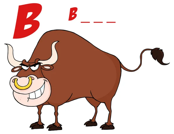 Bull Cartoon karakter — Stockvector