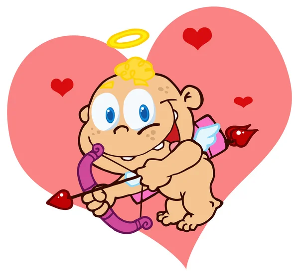 Cupido de bebé de dibujos animados — Vector de stock