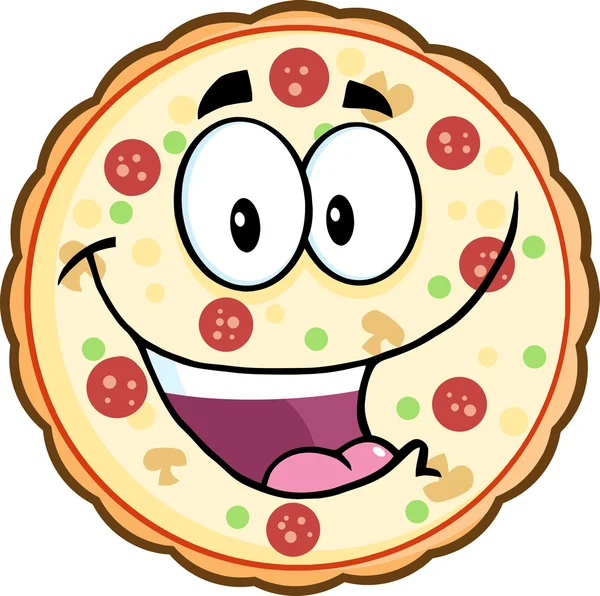 Personaggio della mascotte del fumetto della pizza . — Vettoriale Stock