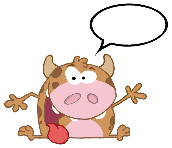 Αγελάδα χαρακτήρα κινουμένων σχεδίων — Διανυσματικό Αρχείο