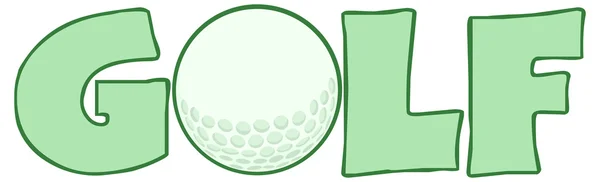 Golf avec balle de golf — Image vectorielle