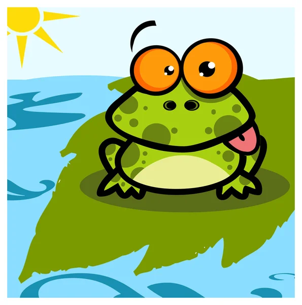 Postać z kreskówki żaba — Wektor stockowy