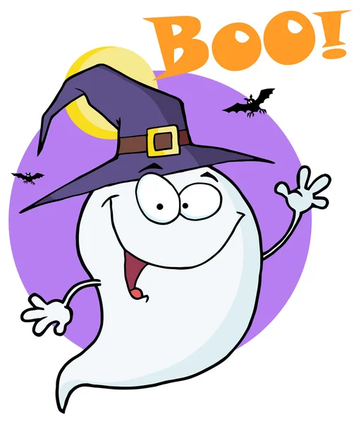 Feliz fantasma de Halloween — Vector de stock