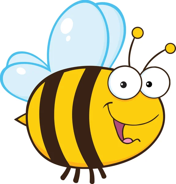 Caractère d'abeille mignon — Image vectorielle
