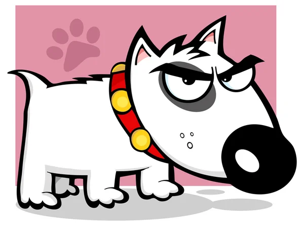 Angry Dog Bull Terrier — Stock Vector