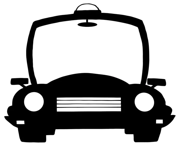 Polizei Cartoon Silhouette Auto — Stockvektor