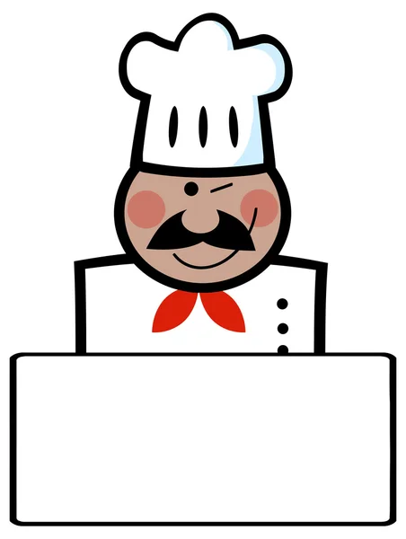 Signo de chef de dibujos animados — Vector de stock