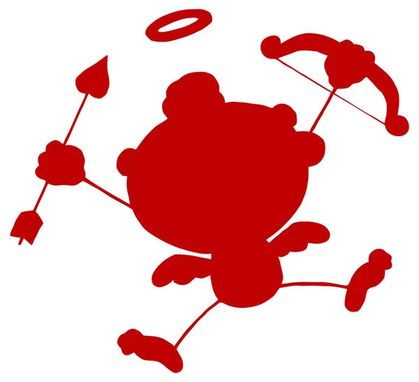 Cupidon rouge Saint-Valentin — Image vectorielle