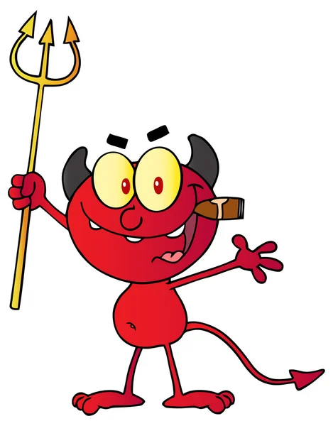 Personaje Diablo de dibujos animados — Vector de stock