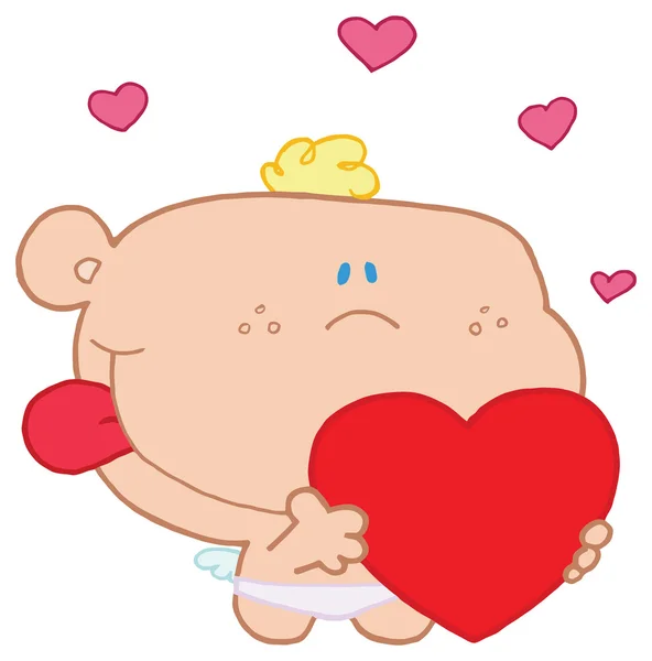 Valentine cupid character — Stock Vector