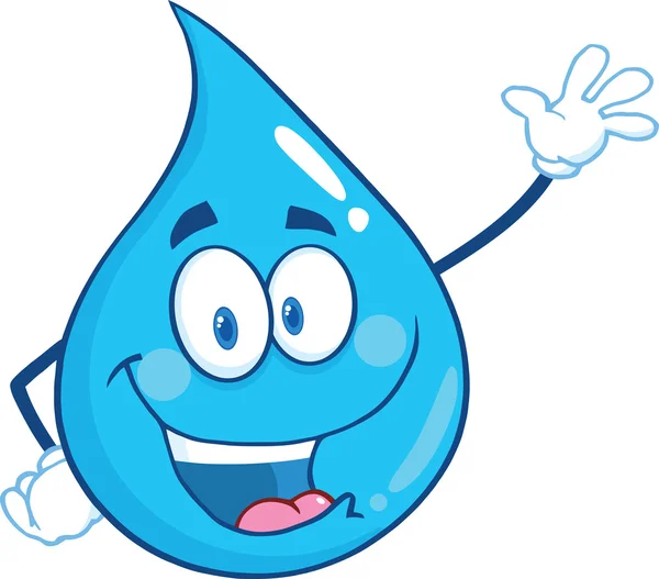 Water drop karakter — Stockvector