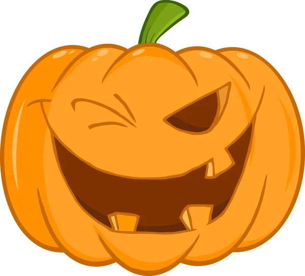 Calabaza de halloween de miedo — Vector de stock