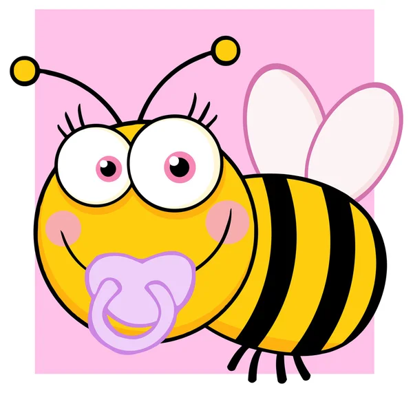 Bebé niña abeja — Vector de stock