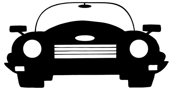 Carro conversível preto e branco — Vetor de Stock
