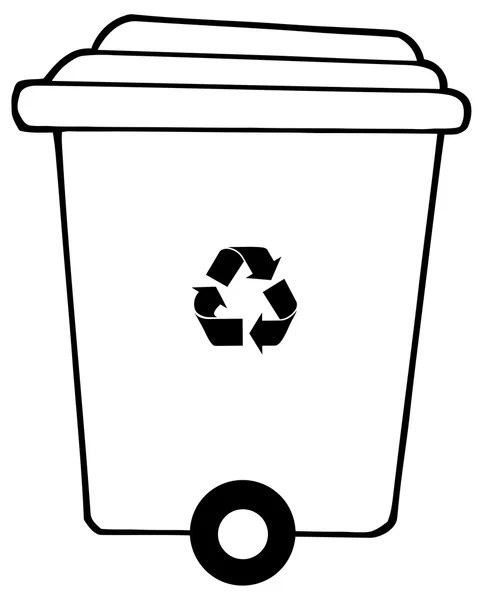 Κυλιόμενο κάδο ανακύκλωσης εργοστάσιο — Διανυσματικό Αρχείο