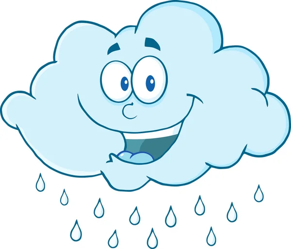 Mascotte de Dessin animé Happy Cloud — Image vectorielle