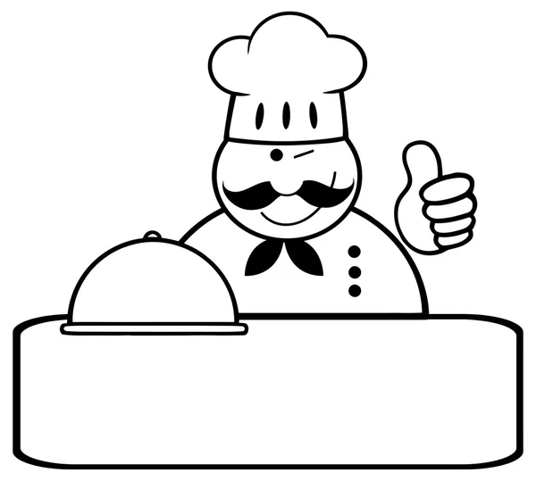 Knipoogde chef-kok Logo — Stockvector