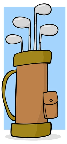 Cartoon Golfer tas. — Stockvector