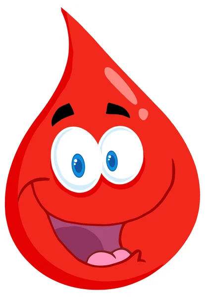 Blood Drop Character — Stock Vector