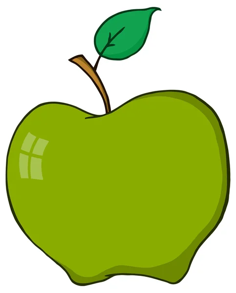 Cartone animato mela verde — Vettoriale Stock