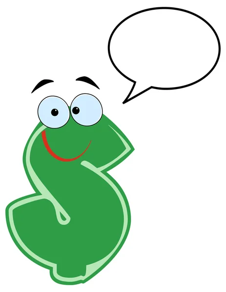 "Dollar Character With Speech Bubble" – stockvektor