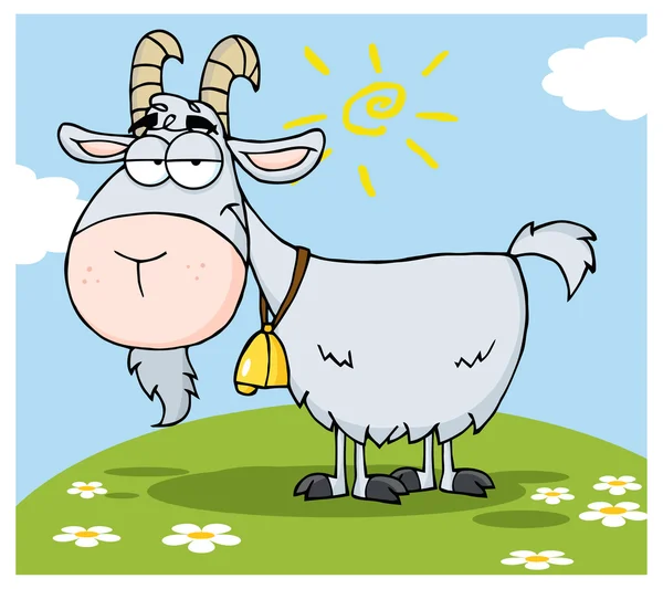 Goat Cartoon Character — Stock Vector