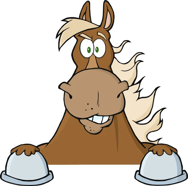 Paard Cartoon karakter — Stockvector