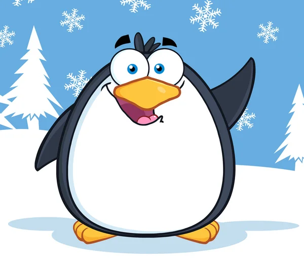 Cute Penguin Cartoon — Stock Vector