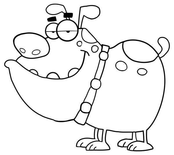 犬の漫画のキャラクターを概説 — ストックベクタ