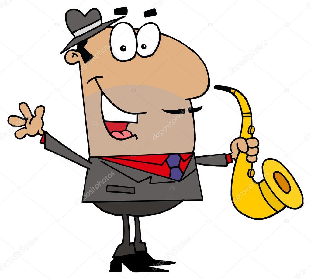 Man playing saxophone.