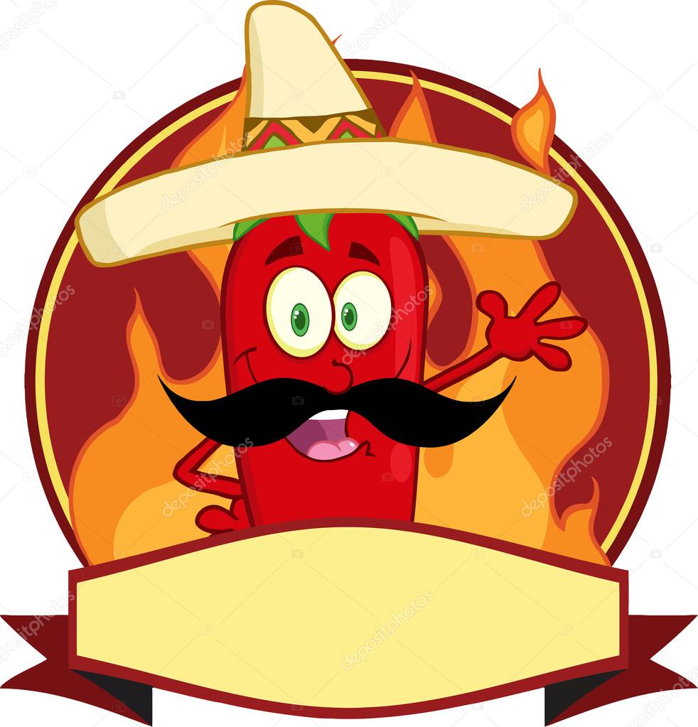 Mexican Chili Pepper Cartoon Mascot Logo