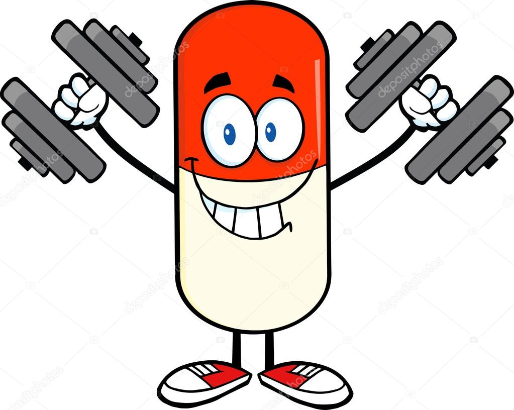 Pill Capsule Cartoon Character — Stock Vector © HitToon ...