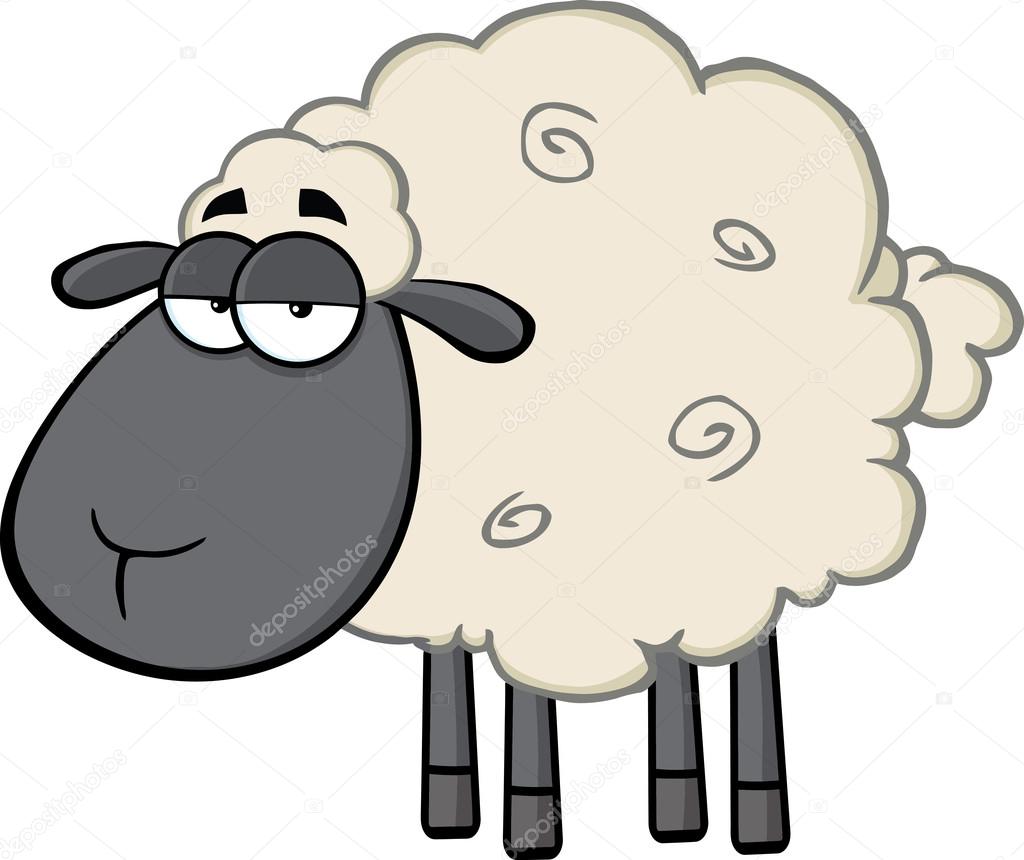 Sheep Cartoon Mascot Character.