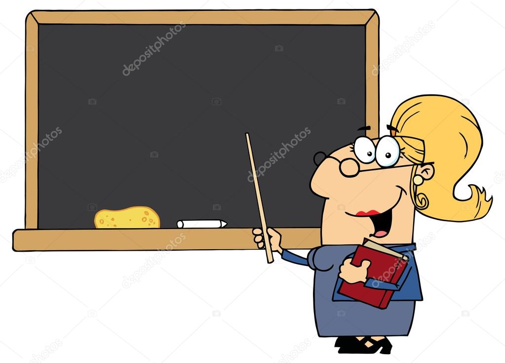 Teacher With Pointer over Board