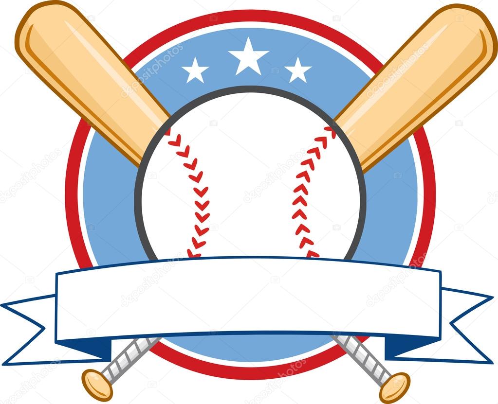 Baseball Banner With Two Bats And Ball. Stock Vector Image by ©HitToon