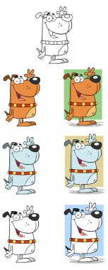 çizgi film köpekler seti