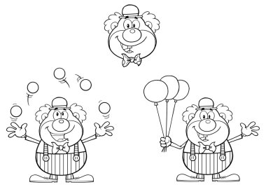 Clown Cartoon Characters vector Clown Cartoon Characters vector