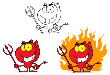 Red Devil Character clipart