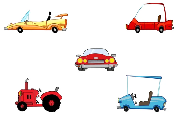 Cartoon car set — Stock Vector