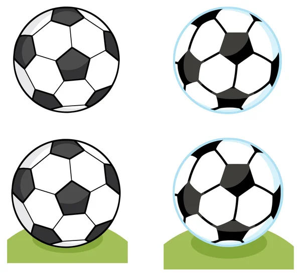 Bola de fútbol de dibujos animados — Vector de stock