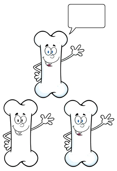 Funny kości kreskówka znaków. — Wektor stockowy