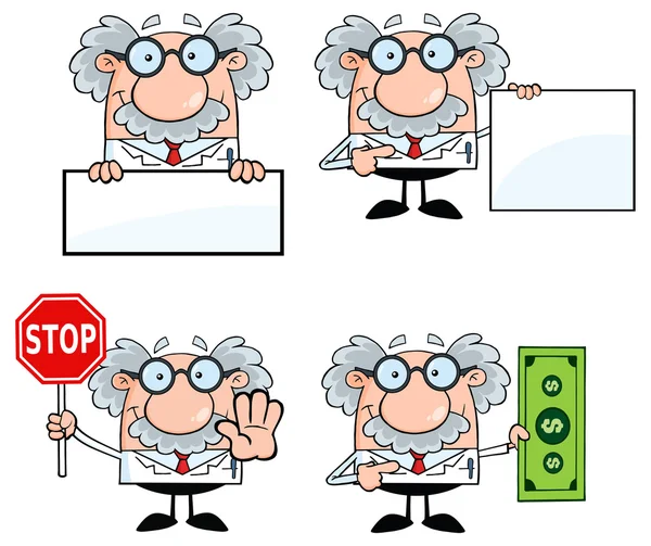 Cartoon Professor character — Stock Vector