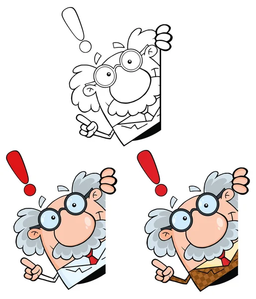 Zeichentrickfigur Professor — Stockvektor