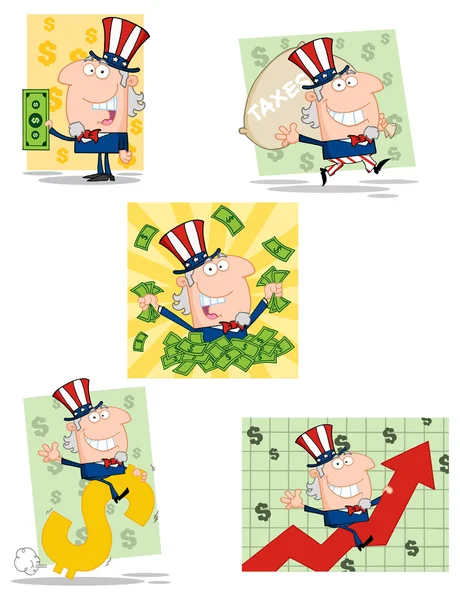 Cartoon karakter van Uncle Sam — Stockvector