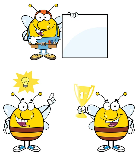 Cartoon schattig bee — Stockvector