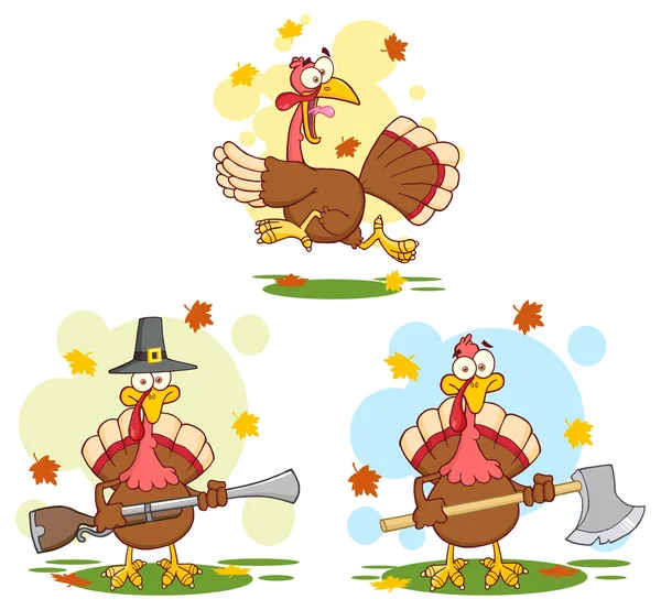 Turkey Cartoon Character — Stock Vector